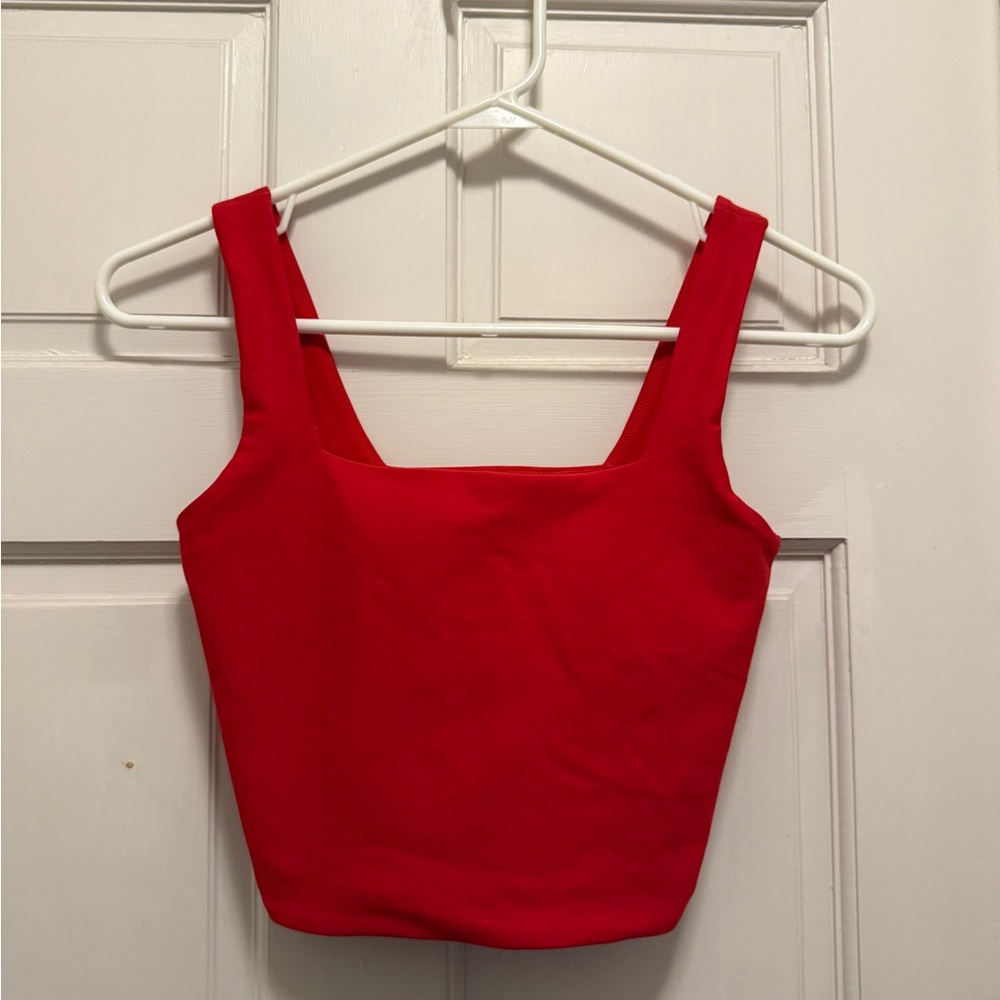 Abercrombie Red Square Neck Workout Tank